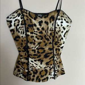 XOXO Tan and Cream Camisole Bustier Fitted